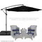 Best Choice Products 10ft Offset Hanging Outdoor Market Patio Umbrella w/ Easy Tilt Adjustment